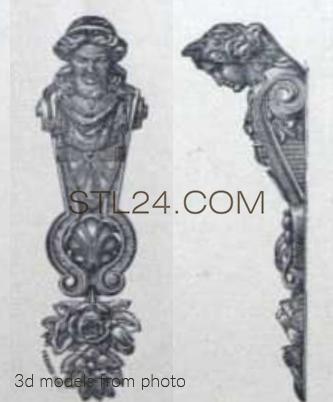 Кронштейны (CORBEL_0727 -  | 3D model 3DSMAX / OBJ / STL) 3D модель для ЧПУ станка